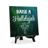 Religious Home Decor 5"x 5" Square Table Sign With Acrylic Easel