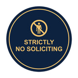 Circle Strictly No Soliciting Wall or Door Sign