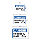 Classic Framed Plus Danger Confined Space Wall or Door Sign | Workplace Safety Compliance Signs