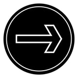 Signs ByLITA Circle Directional Arrow Right Graphic Door or Wall Sign | Easy Installation | Durable Construction | Promote Health And Safety | Caution Warning Sign for Home, Business and Office Spaces