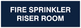 Signs ByLITA Basic Fire Sprinkler Riser Room Sign - Laser-Engraved Lettering | Durable ABS Plastic | Vibrant Colors | Powerful Foam Tape