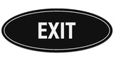 Signs ByLITA Oval Exit Sign - Laser-Engraved Lettering | Durable ABS Plastic | Vibrant Colors | Powerful Foam Tape