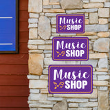 Classic Framed Plus Music Shop Wall or Door Sign | Directional Public Signage