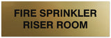 Signs ByLITA Basic Fire Sprinkler Riser Room Sign - Laser-Engraved Lettering | Durable ABS Plastic | Vibrant Colors | Powerful Foam Tape