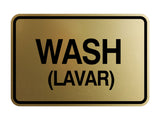 Signs ByLITA Classic Framed Wash (Lavar) Wall or Door Sign