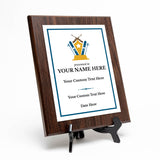 Biathlon Customizable Wooden Award Plaque | Easel Mount Option | Achievement and Recognition Personalizable Plaques | Sports Award