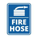 Signs ByLITA Portrait Round Fire Hose Door or Wall Sign Easy Installation | Health And Safety | Building And Danger Signs