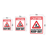 Portrait Round Plus Caution Area Under Construction Keep Out Wall or Door Sign | Health And Safety Signage