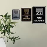 Signs ByLITA Portrait Round Fire Damper Door or Wall Sign Easy Installation | Health And Safety | Building And Danger Signs