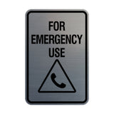 Signs ByLITA Portrait Round For Emergency Use Wall or Door Sign
