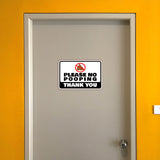 Classic Framed Plus Please No Pooping Thank You Wall or Door Sign | RV Accessories
