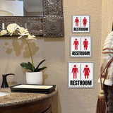 Square Plus Restroom Wall or Door Sign | Office & Workspace Bathroom Signage