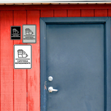 Signs ByLITA Portrait Round Cafeteria Refreshments Door or Wall Sign Easy Installation | Directing Artists & Co-Workers | Music | Concert | Festivals