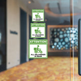 Square Plus Attention All Deliveries in Rear Wall or Door Sign | Health & Safety Warehouse Business Signage