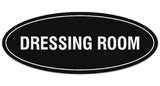 Signs ByLITA Oval DRESSING ROOM Sign - Laser-Engraved Lettering | Durable ABS Plastic | Vibrant Colors | Powerful Foam Tape