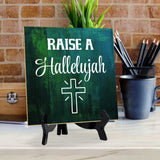 Religious Home Decor 5"x 5" Square Table Sign With Acrylic Easel