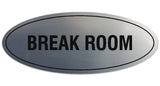 Signs ByLITA Oval Break Room Sign - Laser-Engraved Lettering | Durable ABS Plastic | Vibrant Colors | Powerful Foam Tape