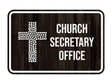 Classic Framed Plus Church Secretary Office Door or Wall Sign | Church and Place of Worship Signs