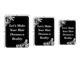 Portrait Round Plus Let's Make Your Hair Dreams a Reality Door or Wall Sign | Hair Stylist Inspirational Positive Decoration