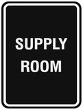 Signs ByLITA Portrait Round Supply Room Sign - Laser-Engraved Lettering | Durable ABS Plastic | Vibrant Colors | Powerful Foam Tape