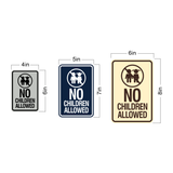 Signs ByLITA Portrait Round No Children Allowed Wall or Door Sign