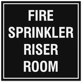 Signs ByLITA Square Fire Sprinkler Riser Room Sign - Easy Installation | Durable Material
