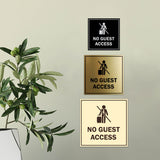 Signs ByLITA Square No Guest Access (Stick Man) Wall or Door Sign