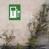 Portrait Round Plus EV Door or Wall Sign | Electric Vehicle Charging Station | Parking