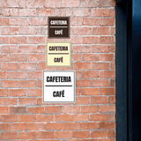 Signs ByLITA Square Cafeteria Door or Wall Sign | Spanish Bilingual Business and Office Signs