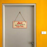Love Binds Us Together In Perfect Unity 5x10 Hanging Plus Wall or Door Sign | Religious Home Decor