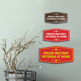 Signs ByLITA Fancy Proud Military Veteran at Home Easy Installation | Honor Veterans with Military Signs | US Pride | Businesses and Homes Wall or Door Sign