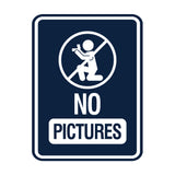 Signs ByLITA Portrait Round No pictures Wall or Door Sign