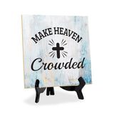 Religious Home Decor 5"x 5" Square Table Sign With Acrylic Easel
