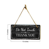 Do Not Touch Thank You 5x10 Hanging Plus Wall or Door Sign | Home & Office Decor