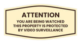 Signs ByLITA Fancy Attention You Are Being Watched This Property is Protected by Video Surveillance Sign - Security Signs | Durable Material | Easy Installation Wall or Door Sign