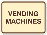 Signs ByLITA Classic Framed Vending Machines Sign | Durable Material | Office