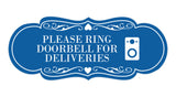 Signs ByLITA Designer Please Ring Doorbell for Deliveries Wall or Door Sign