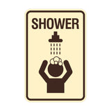 Signs ByLITA Portrait Round Shower (Single) Wall or Door Sign