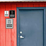 Signs ByLITA Portrait Round Green Room Door or Wall Sign Easy Installation | Directing Artists & Co-Workers | Music | Concert | Festivals