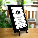 BBQ Master Competition Customizable Black Frame Award Plaque | Easel Mount Option | Achievement and Recognition Personalizable Plaques