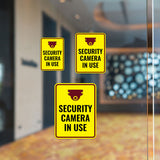 Portrait Round Plus Security Camera in Use Wall or Door Sign | Eco-Friendly Recycling