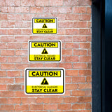 Classic Framed Plus Caution Electrical Hazard Stay Clear Door or Wall Sign | Workplace Health and Safety Warning Signage