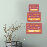 Classic Framed Plus Relax & Unwind You're On Patio Time Wall or Door Sign | Funny Home Decor