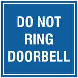 Signs ByLITA Square Do Not Ring Doorbell Sign - Easy Installation | Durable Material