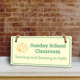 Signs ByLITA Place of Worship Room Signs 5x10 Hanging Plus Wall or Door Sign