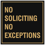 Signs ByLITA Square No Soliciting No Exceptions Sign - Easy Installation | Durable Material