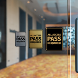 Signs ByLITA Portrait Round All Access Pass Required Door or Wall Sign Easy Installation | Directing Artists & Co-Workers | Music | Concert | Festivals