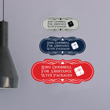 Signs ByLITA Designer Ring Doorbell for Assistance with Packages Wall or Door Sign