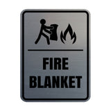 Signs ByLITA Portrait Round Fire Blanket Door or Wall Sign Easy Installation | Health And Safety | Building And Danger Signs