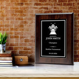 Biathlon Customizable Wooden Award Plaque | Easel Mount Option | Achievement and Recognition Personalizable Plaques | Sports Award